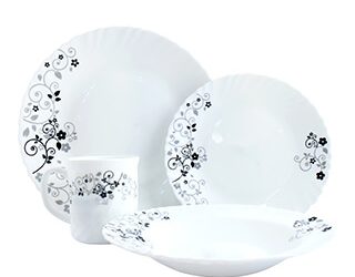 OP-8MB 8-pc Decorated Dinner Set (Mysterio Black)
